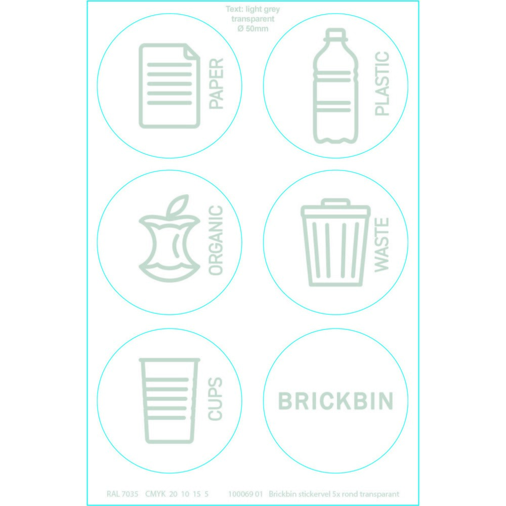 Immagine del prodotto: Contenitore per rifiuti BRICKBIN con coperchio incernierato, in plastica riciclata, 65 litri, quadrato, nero/arancione