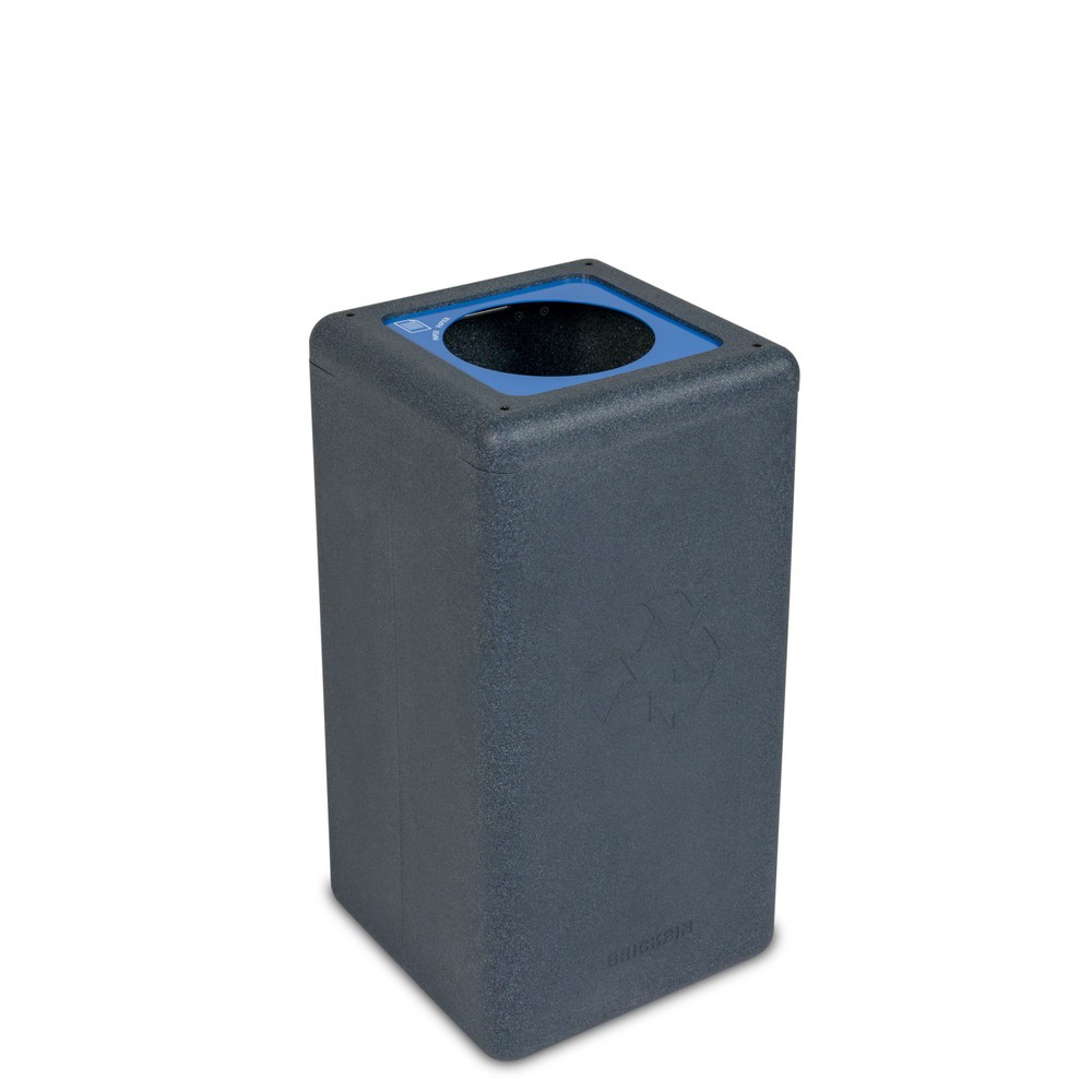 Immagine del prodotto: Contenitore per rifiuti BRICKBIN per carta, in plastica riciclata, 65 litri, quadrato, grigio/blu