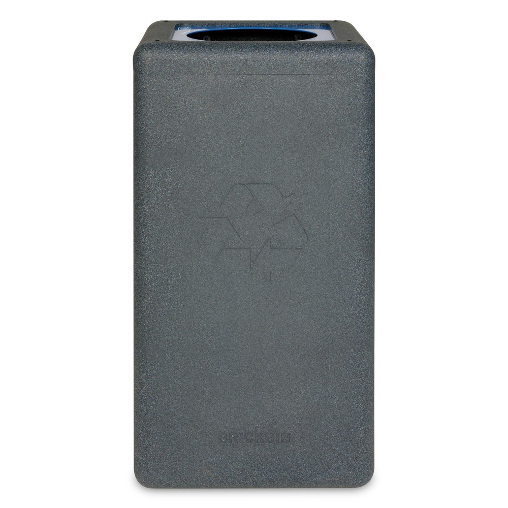 Immagine del prodotto n. 3: Contenitore per rifiuti BRICKBIN per carta, in plastica riciclata, 65 litri, quadrato, grigio/blu