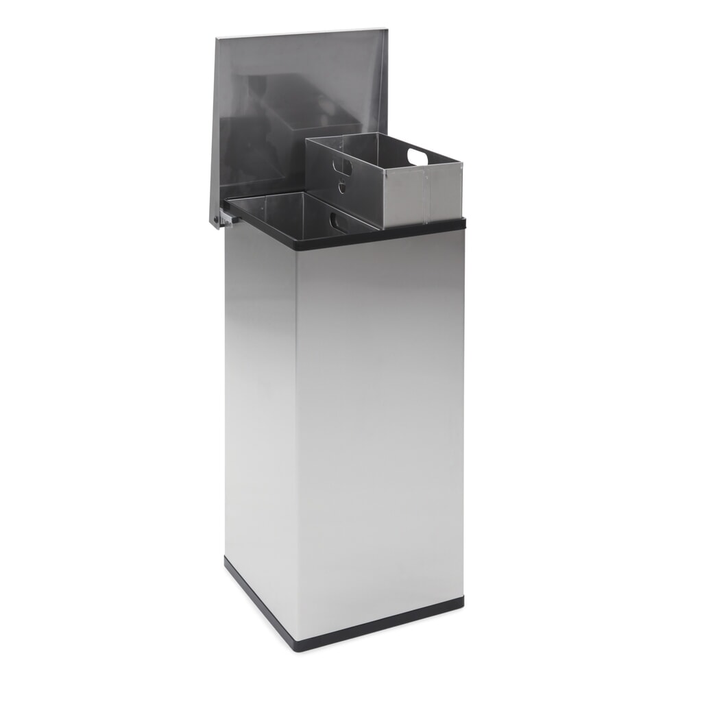 Immagine del prodotto n. 5: Contenitore per rifiuti CARRO Lift, in acciaio inox, 2x52 litri