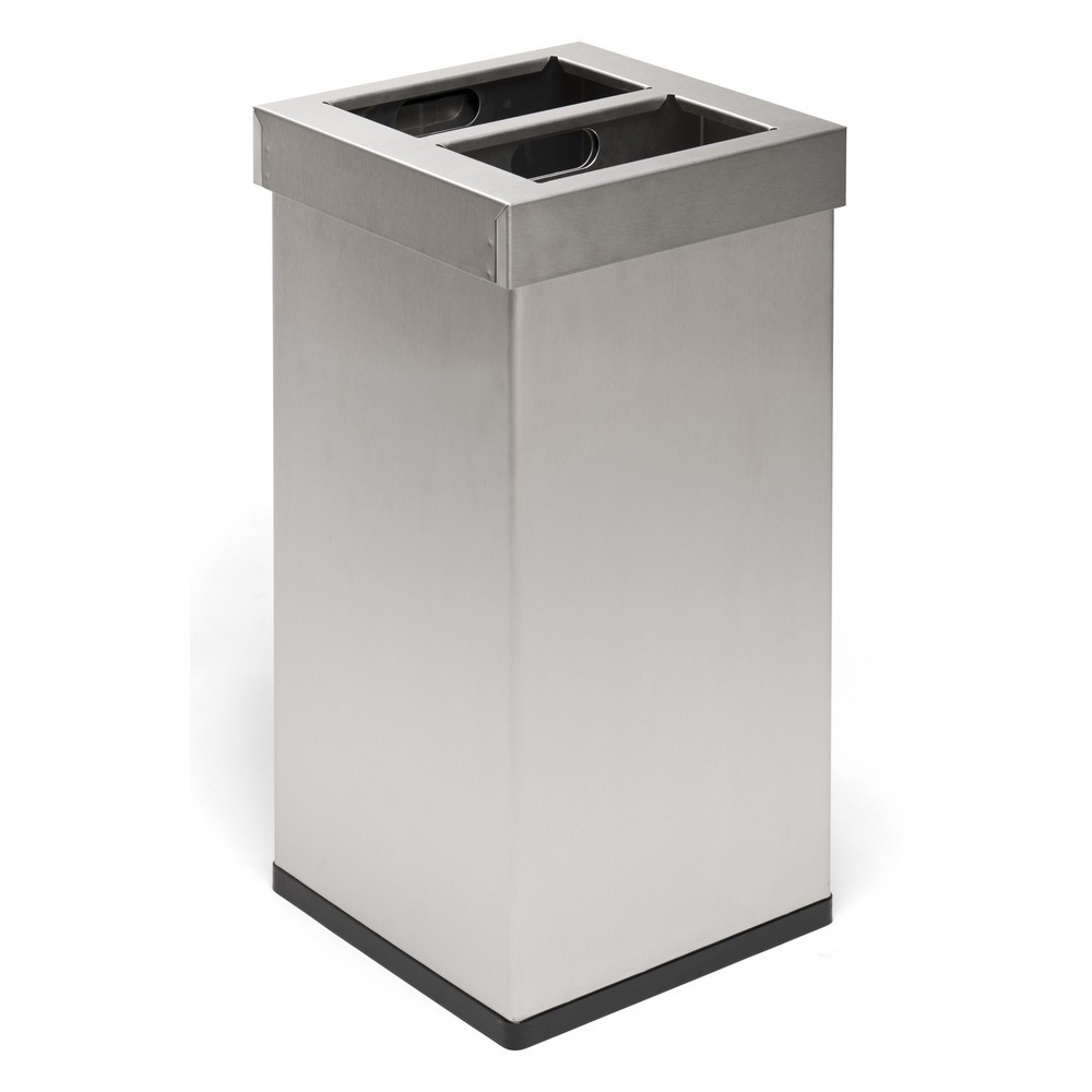 Immagine del prodotto: Contenitore per rifiuti CARRO Mix, in acciaio inox, 2x25 litri
