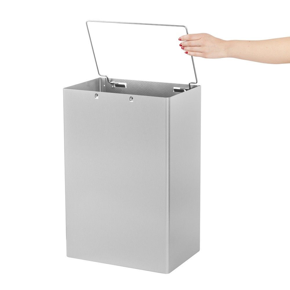 Immagine del prodotto n. 2: Contenitore per rifiuti da 50 litri Air-Wolf in acciaio inox satinato