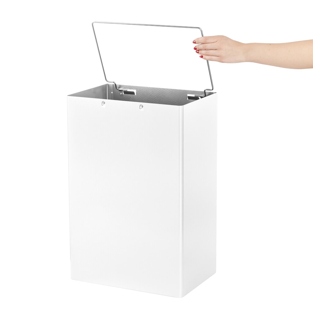 Contenitore per rifiuti Air-Wolf capacità 50 litri, bianco Immagine del prodotto n. 1: Contenitore per rifiuti Air-Wolf capacità 50 litri, bianco