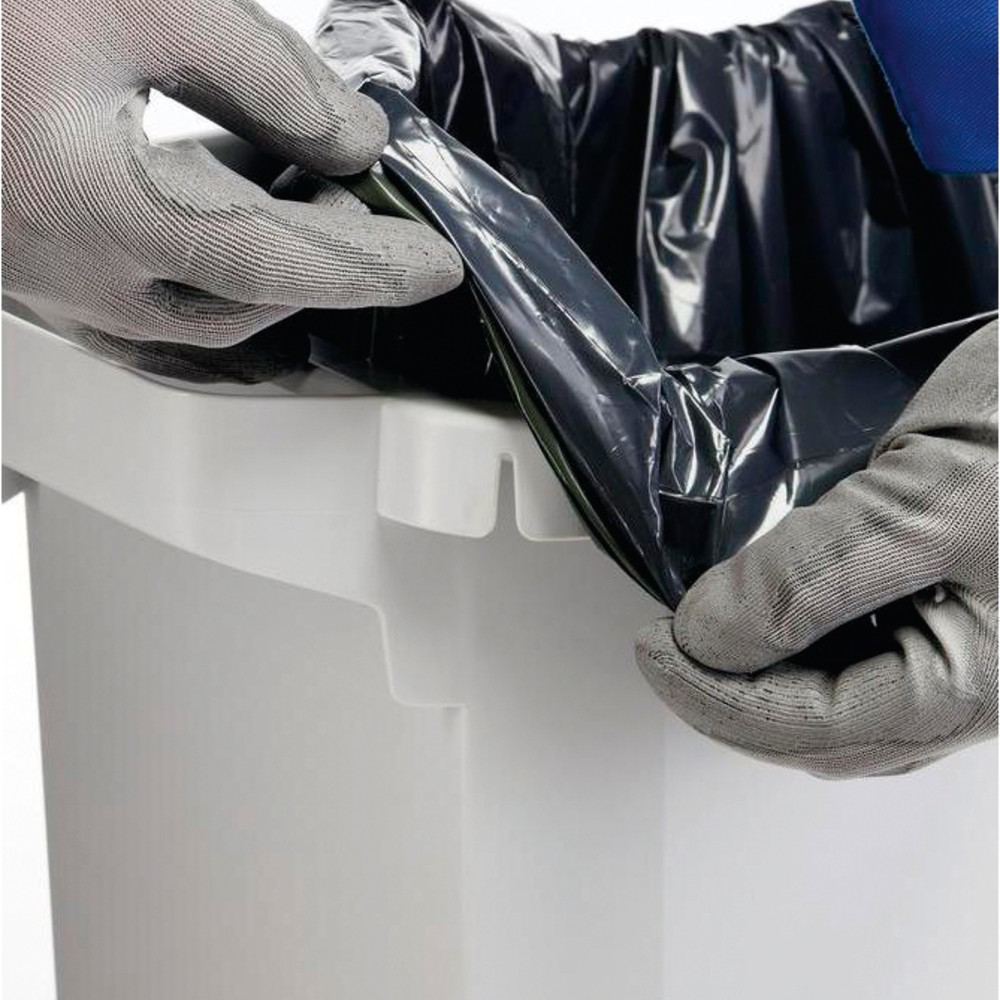 Immagine del prodotto n. 2: Contenitore per rifiuti e materiali riciclabili DURABIN da 60 litri, con coperchio, PP, grigio/giallo