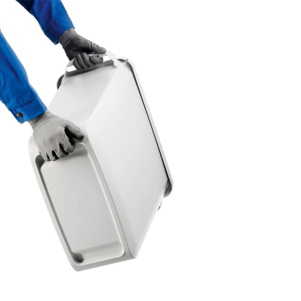 Immagine del prodotto n. 3: Contenitore per rifiuti e materiali riciclabili DURABIN da 60 litri, con coperchio, PP, grigio/giallo