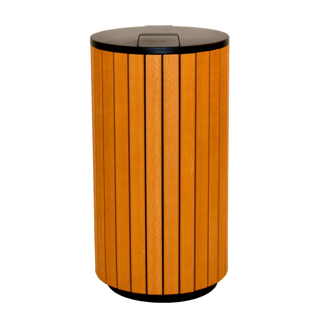 Immagine del prodotto n. 2: Contenitore per rifiuti effetto legno, 90 litri, antracite