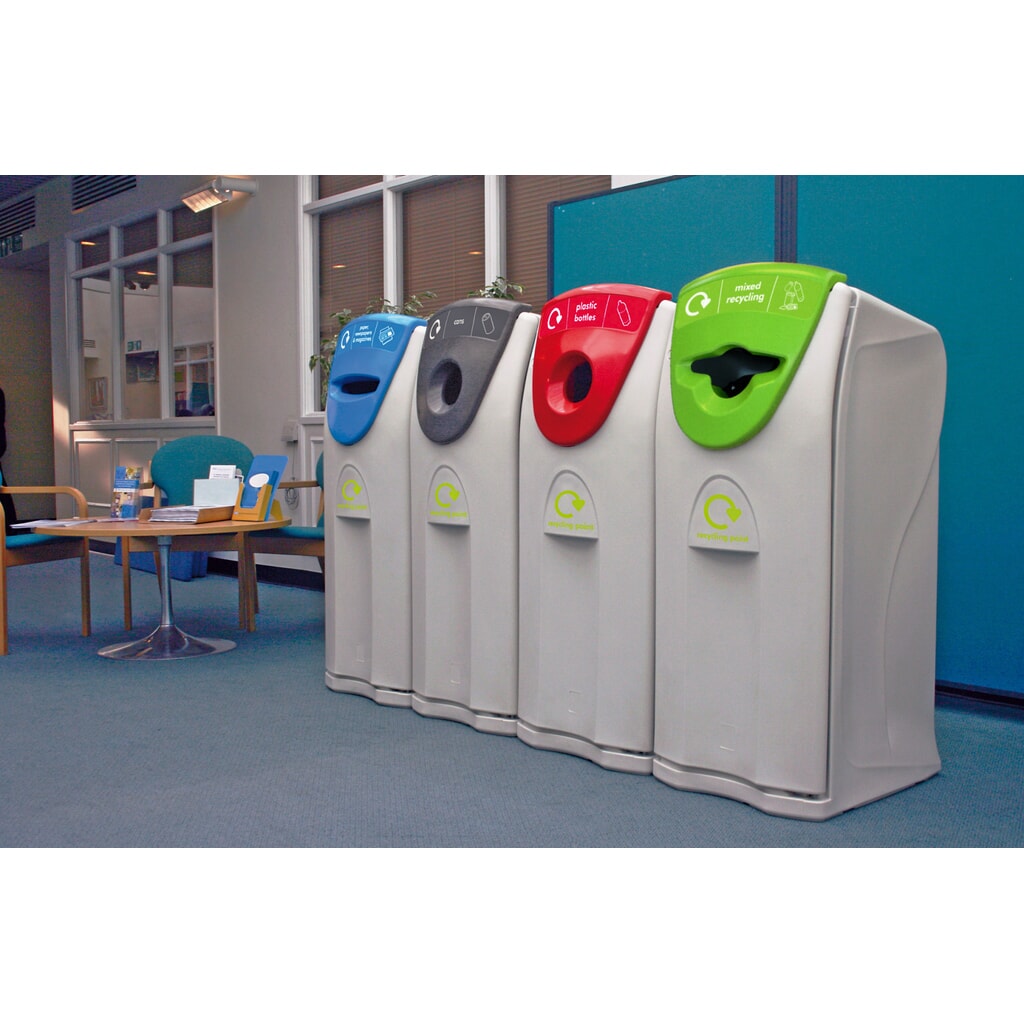 Contenitore per rifiuti ENVIROBIN Maxi, con apertura a elica, 140 litri, grigio, verde Immagine del prodotto n. 3: Contenitore per rifiuti ENVIROBIN Maxi, con apertura a elica, 140 litri, grigio, verde