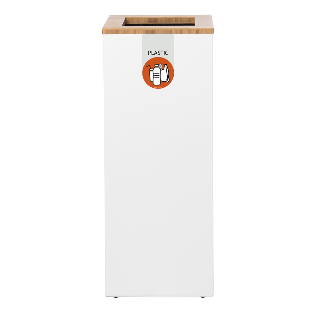 Immagine del prodotto n. 1: Contenitore per rifiuti LUNE Paxa Medium, 34 litri, bianco/bambù/arancione