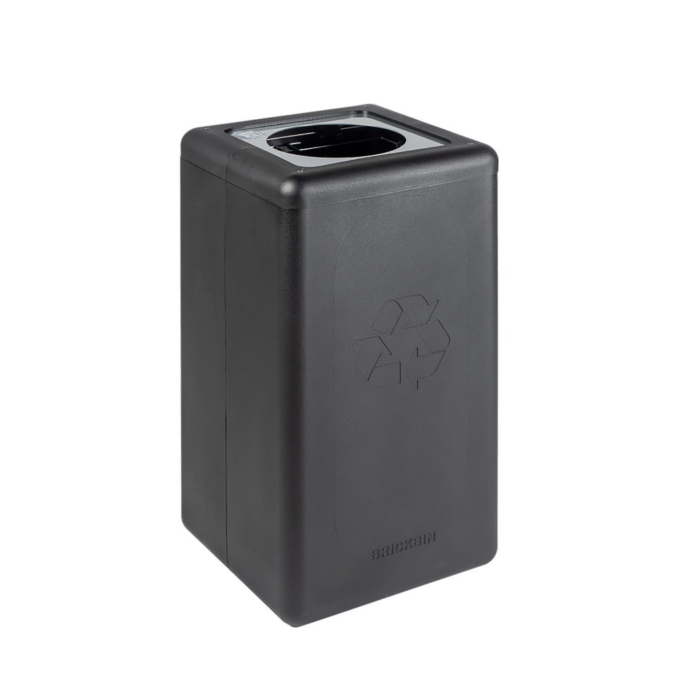 Immagine del prodotto n. 1: Contenitore per rifiuti residui BRICKBIN, in plastica riciclata, 65 litri, quadrato, nero/grigio