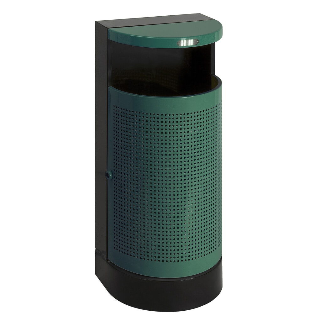 Contenitore per rifiuti, semicircolare, 35 litri, verde Immagine del prodotto: Contenitore per rifiuti, semicircolare, 35 litri, verde