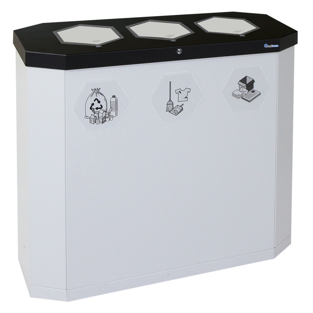 Immagine del prodotto: Contenitore per rifiuti stumpf®, Sixco 3 swing grigio chiaro