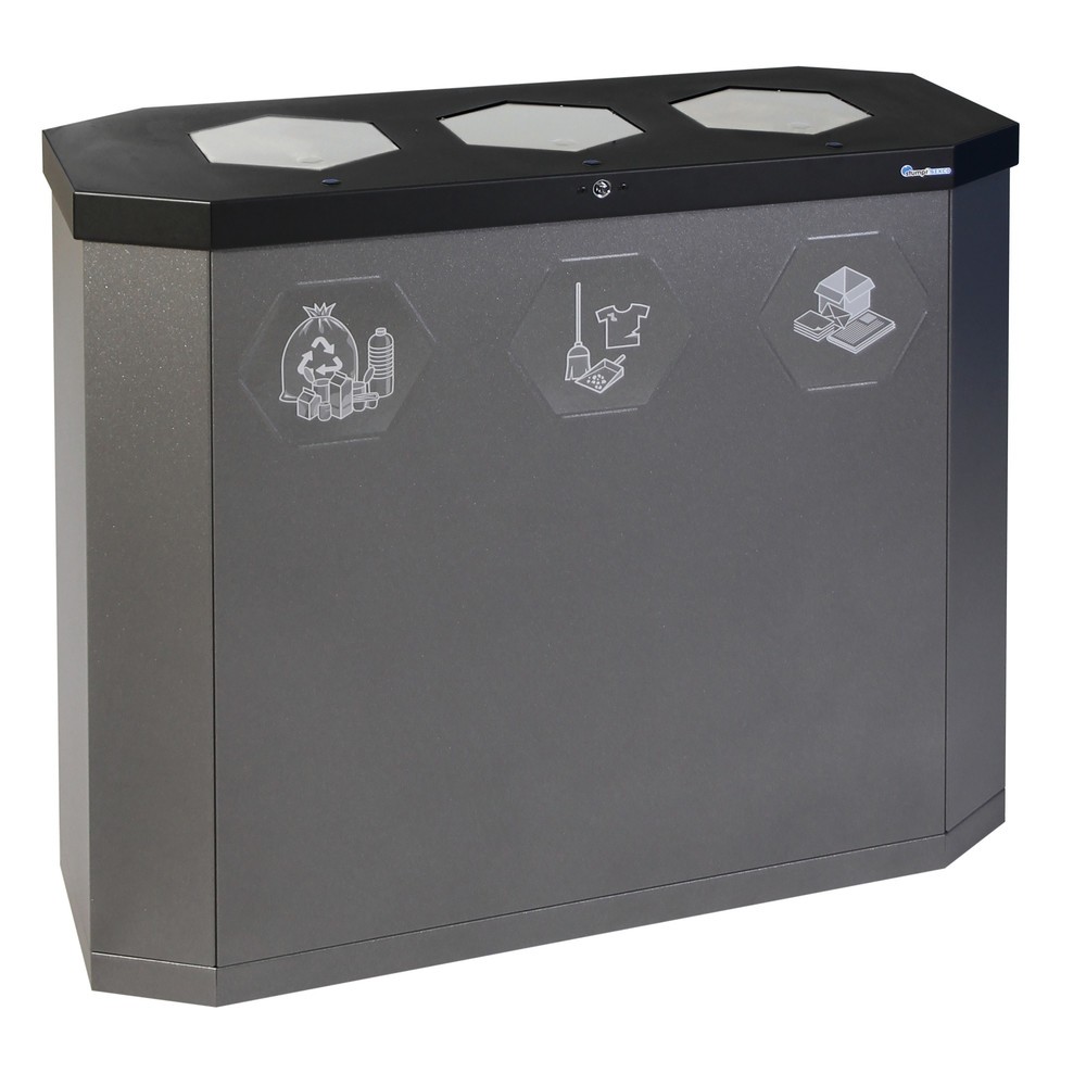 Immagine del prodotto n. 1: Contenitore per rifiuti stumpf®, Sixco 3 swing ematite