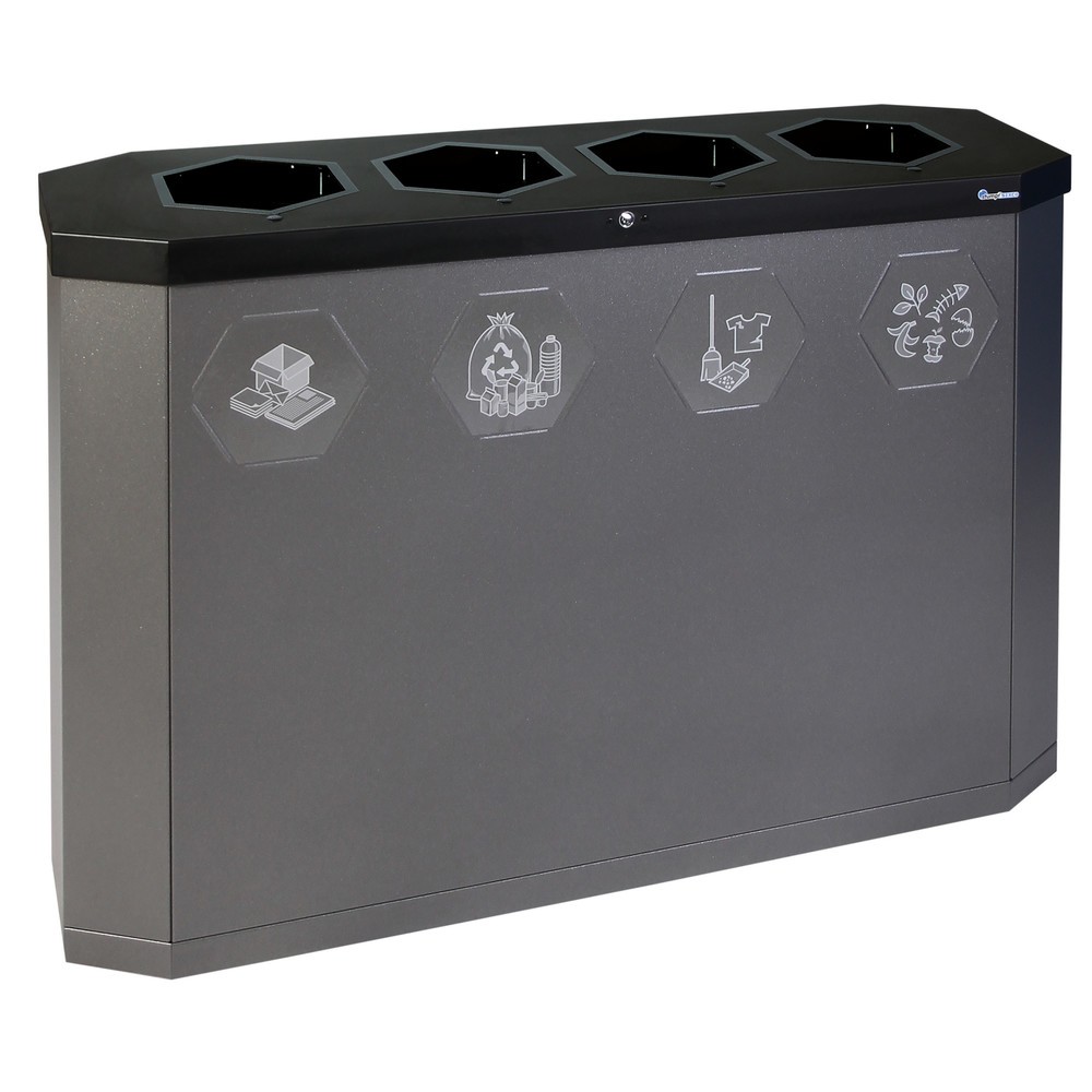 Immagine del prodotto: Contenitore per rifiuti stumpf®, Sixco 4 smart ematite
