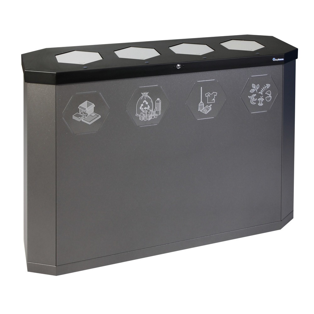 Immagine del prodotto: Contenitore per rifiuti stumpf®, Sixco 4 swing ematite