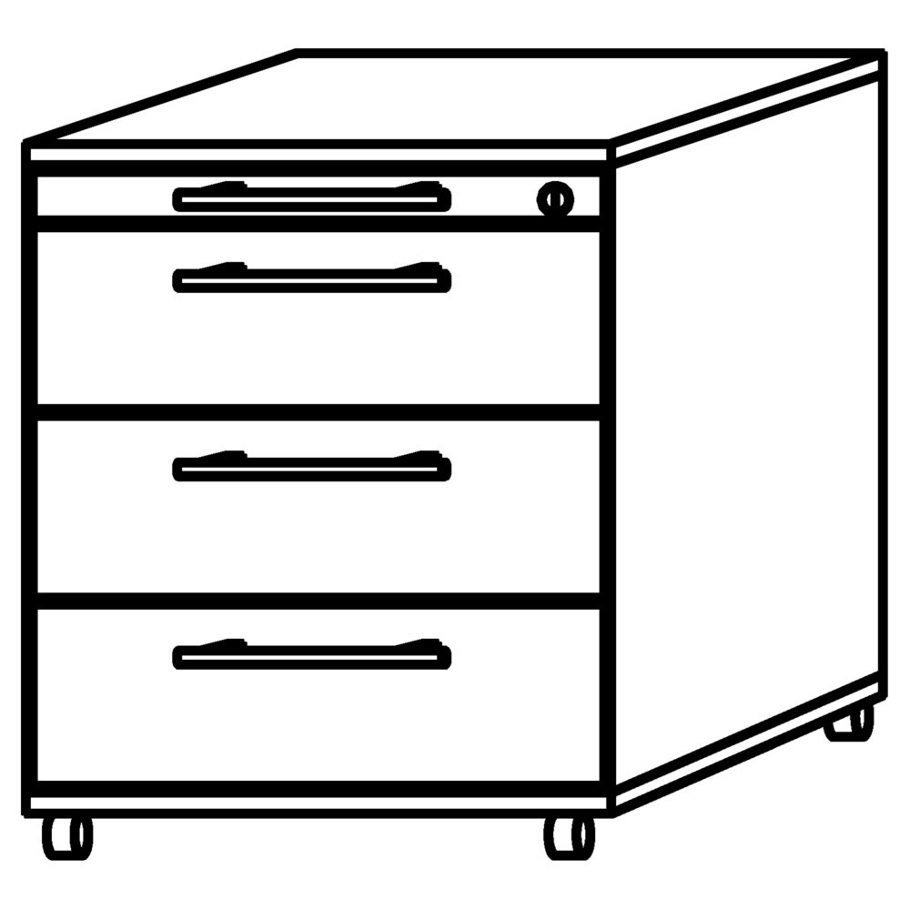 Immagine del prodotto n. 2: Contenitore su ruote Akzent, HxLxP 590 x 428 x 580 mm, grigio