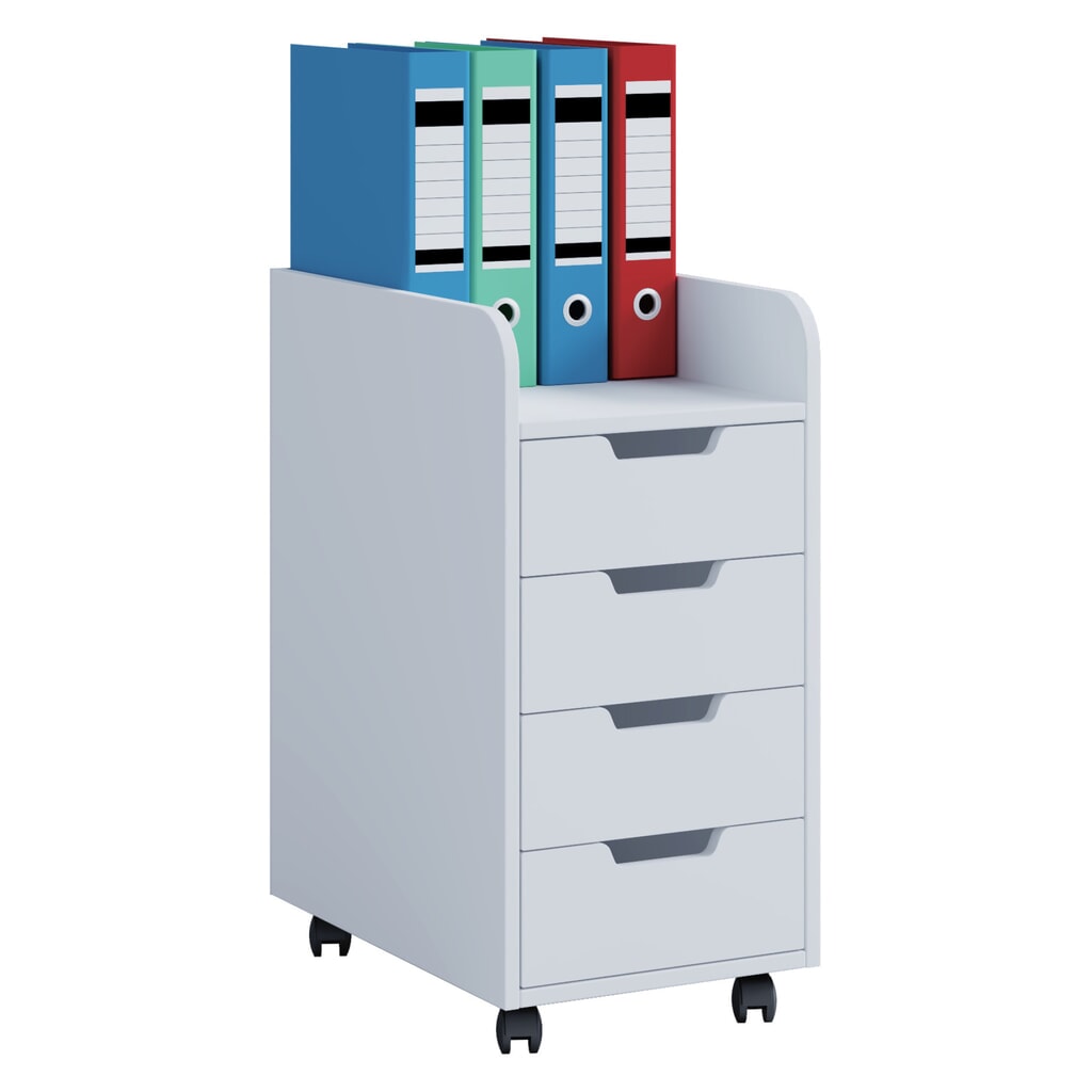 Contenitore su ruote VCM Konal Mini, bianco Immagine del prodotto n. 1: Contenitore su ruote VCM Konal Mini, bianco
