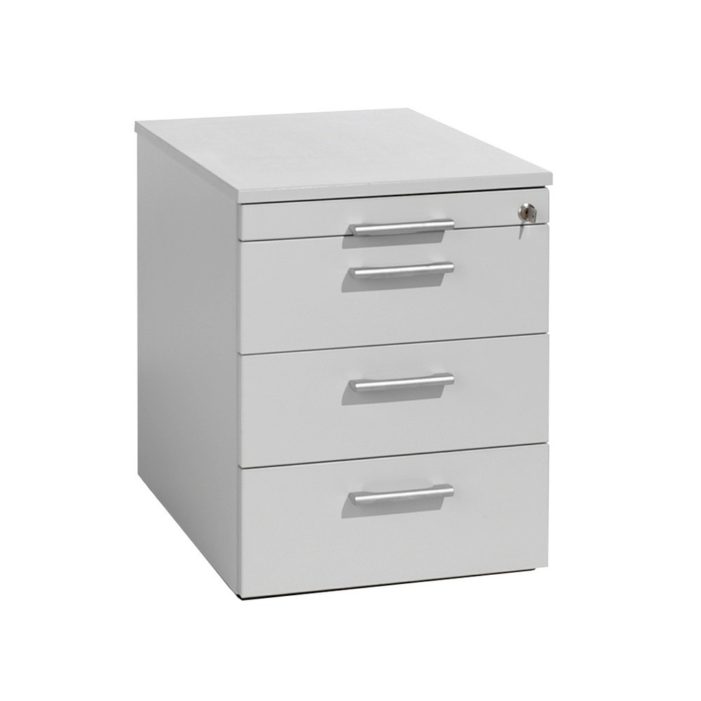 Immagine del prodotto: Contenitore su ruote Lissabon, AxLxP 566 x 600 x 430 mm, 3 cassetti in materiale plastico, grigio chiaro