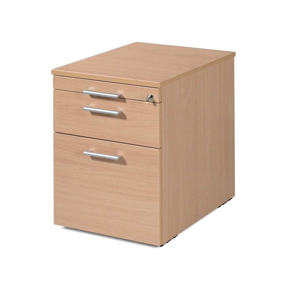 Immagine del prodotto: Contenitore su ruote Lissabon per raccoglitori sospesi, HxLxP 566 x 600 x 430 mm, cassetti in materiale plastico, faggio
