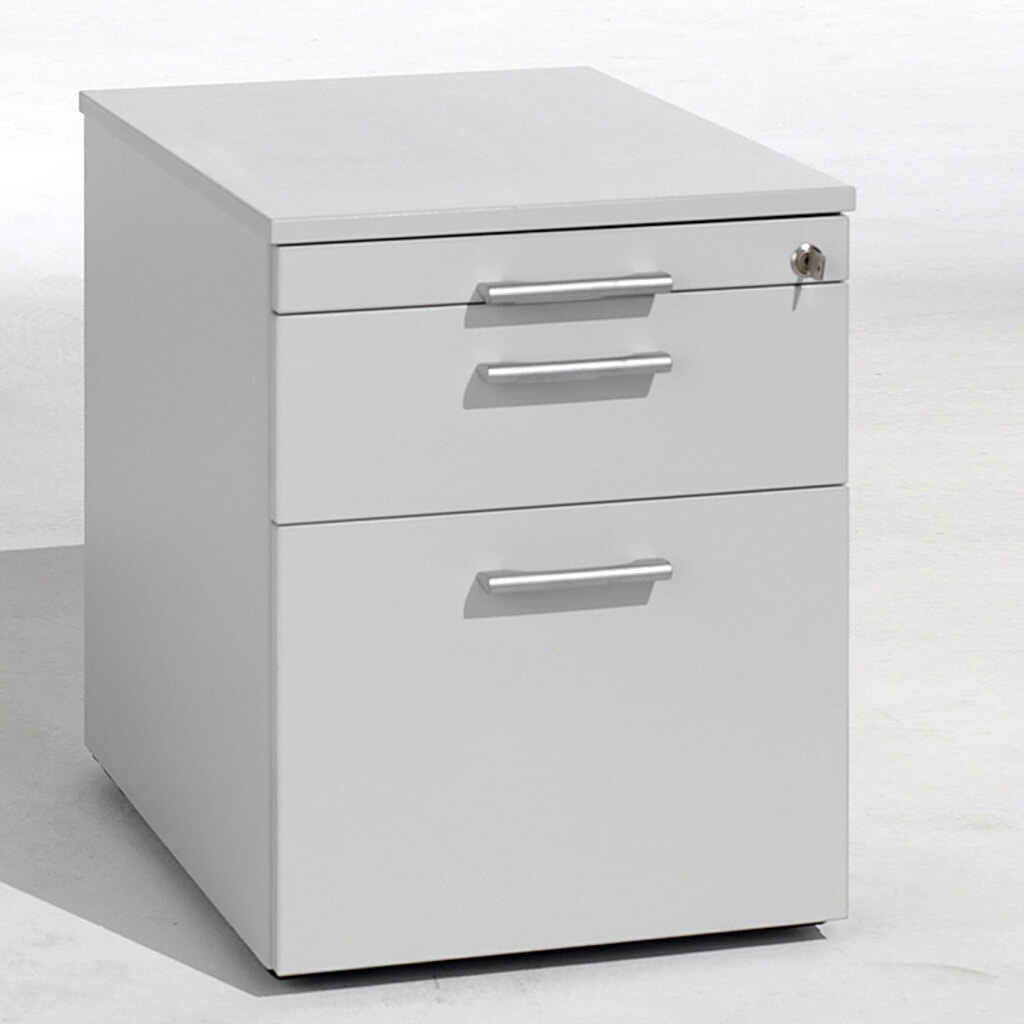 Contenitore su ruote Lissabon con registro sospeso, AxLxP 566 x 600 x 430 mm, cassetti in materiale plastico, grigio chiaro Immagine del prodotto: Contenitore su ruote Lissabon con registro sospeso, AxLxP 566 x 600 x 430 mm, cassetti in materiale plastico, grigio chiaro