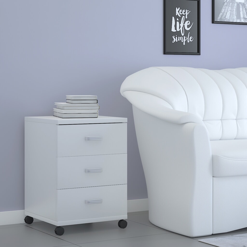 Container su ruote VCM Tobila, bianco Immagine del prodotto n. 2: Container su ruote VCM Tobila, bianco