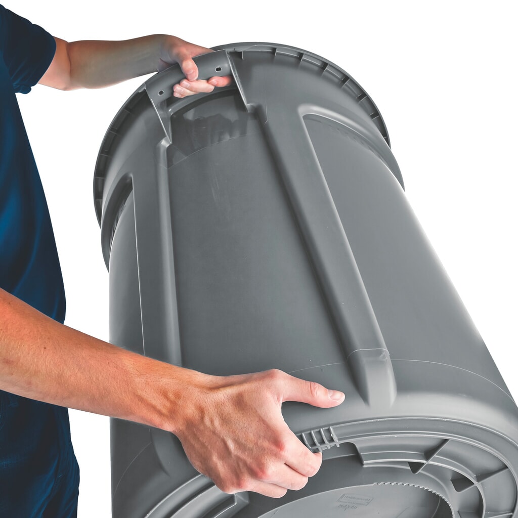 Immagine del prodotto n. 3: Contenitore universale Rubbermaid®, materiale plastico, rotondo, 76 litri, giallo