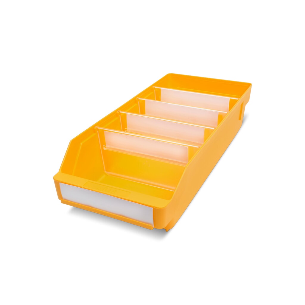 Contenitore per scaffale con apertura frontale, LxP 180 x 400 mm, giallo Immagine del prodotto: Contenitore per scaffale con apertura frontale, LxP 180 x 400 mm, giallo
