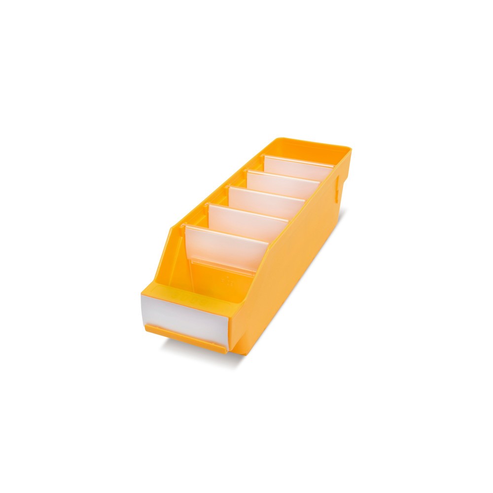 Immagine del prodotto n. 1: Contenitore per scaffale con apertura frontale, LxP 90 x 300 mm, giallo