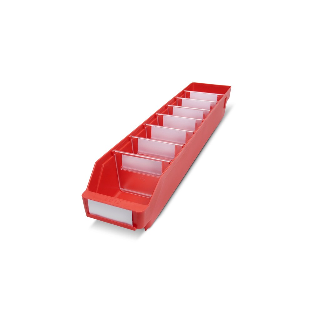 Immagine del prodotto: Contenitore per scaffale con apertura frontale, LxP 120 x 600 mm, rosso