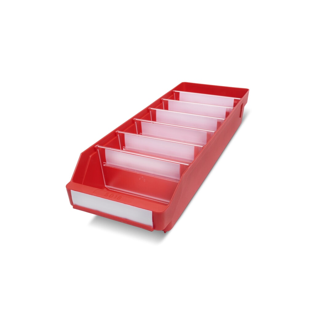 Contenitore per scaffale con apertura frontale, LxP 180 x 500 mm, rosso Immagine del prodotto: Contenitore per scaffale con apertura frontale, LxP 180 x 500 mm, rosso