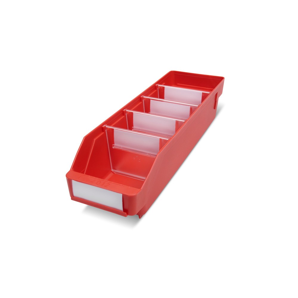 Immagine del prodotto: Contenitore per scaffale con apertura frontale, LxP 120 x 400 mm, rosso