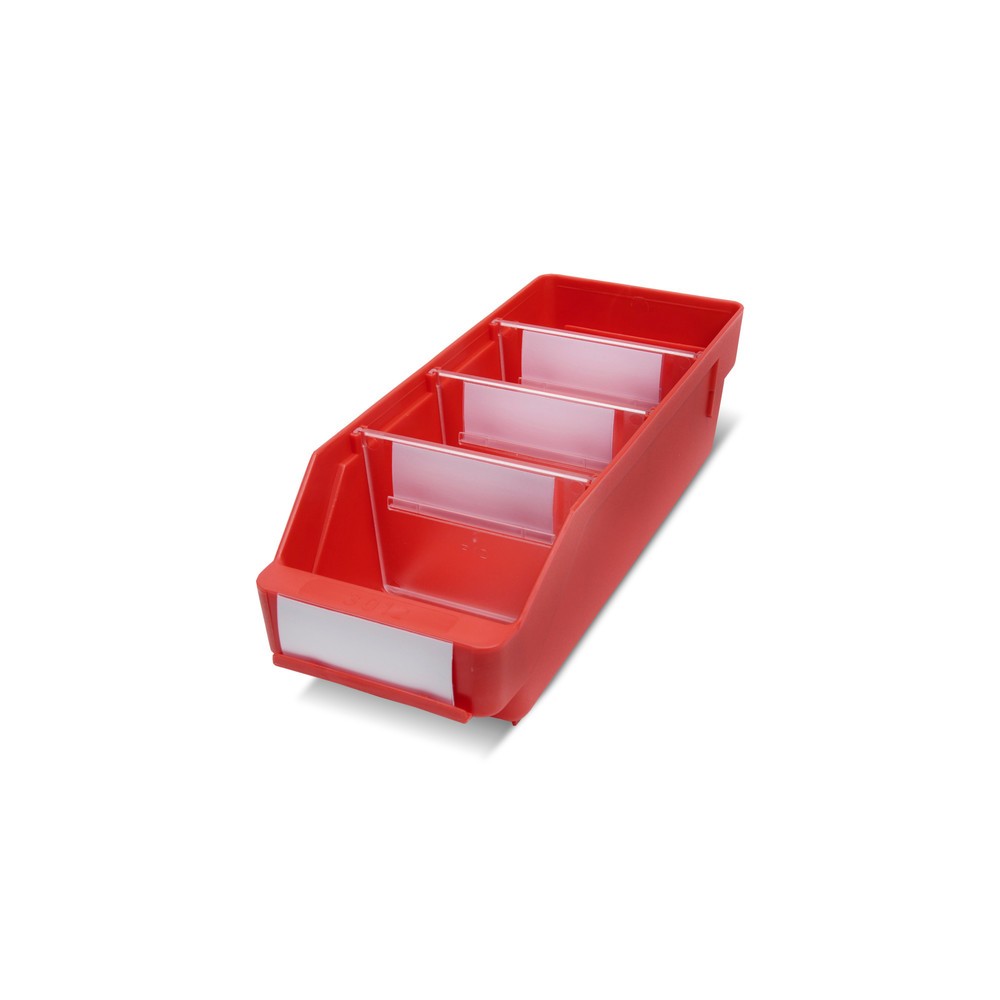 Immagine del prodotto: Contenitore per scaffale con apertura frontale, LxP 120 x 300 mm, rosso
