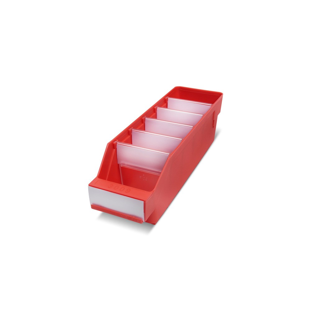 Immagine del prodotto: Contenitore per scaffale con apertura frontale, LxP 90 x 300 mm, rosso