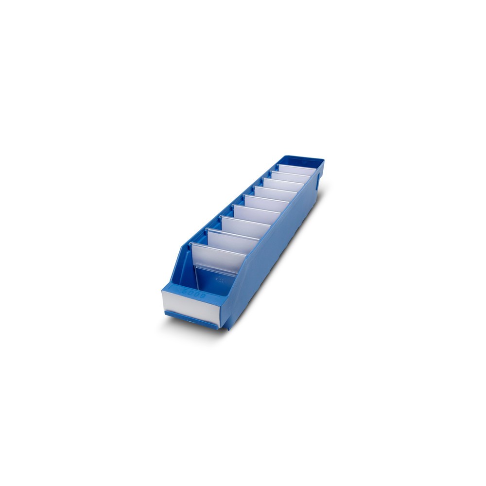 Immagine del prodotto: Contenitore per scaffale con apertura frontale, LxP 90 x 500 mm, blu