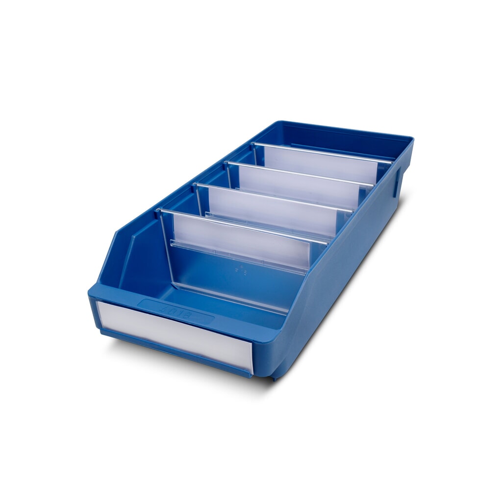 Immagine del prodotto: Contenitore per scaffale con apertura frontale, LxP 180 x 400 mm, blu