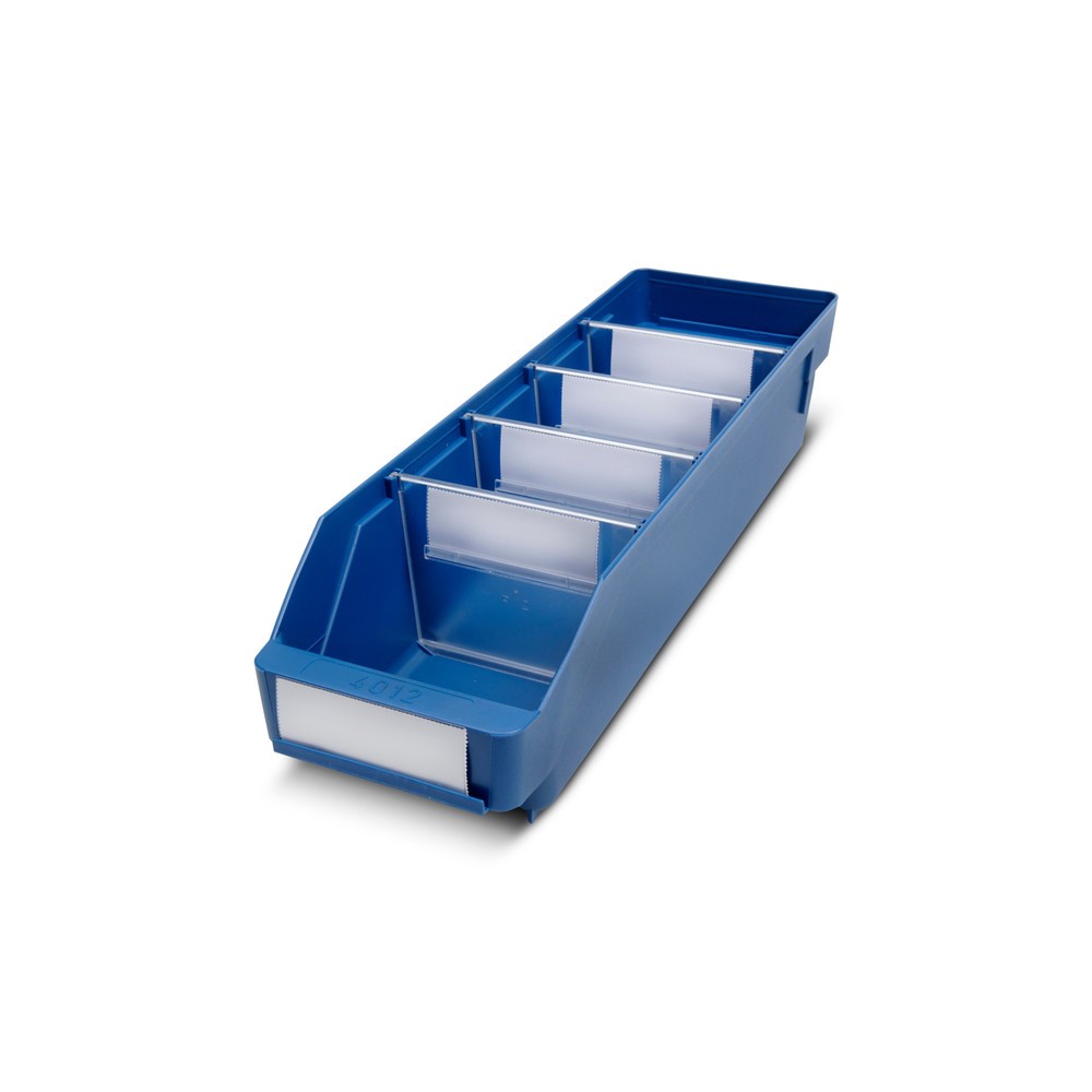Immagine del prodotto n. 1: Contenitore per scaffale con apertura frontale, LxP 120 x 400 mm, blu