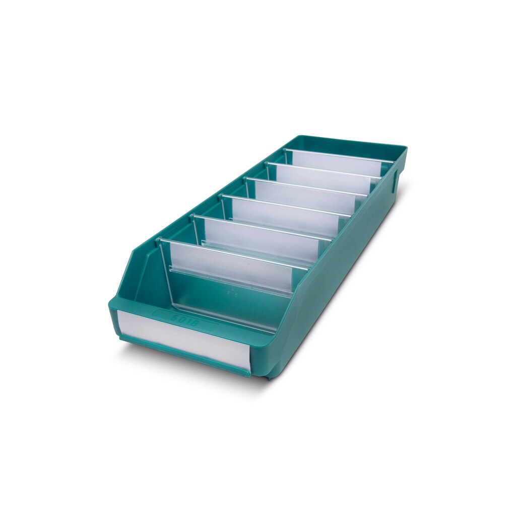 Contenitore per scaffale con apertura frontale, LxP 180 x 500 mm, verde Immagine del prodotto: Contenitore per scaffale con apertura frontale, LxP 180 x 500 mm, verde