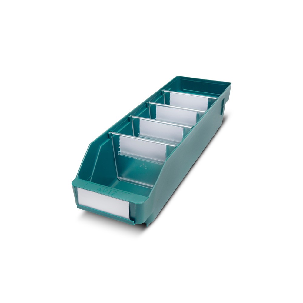 Immagine del prodotto: Contenitore per scaffale con apertura frontale, LxP 120 x 400 mm, verde