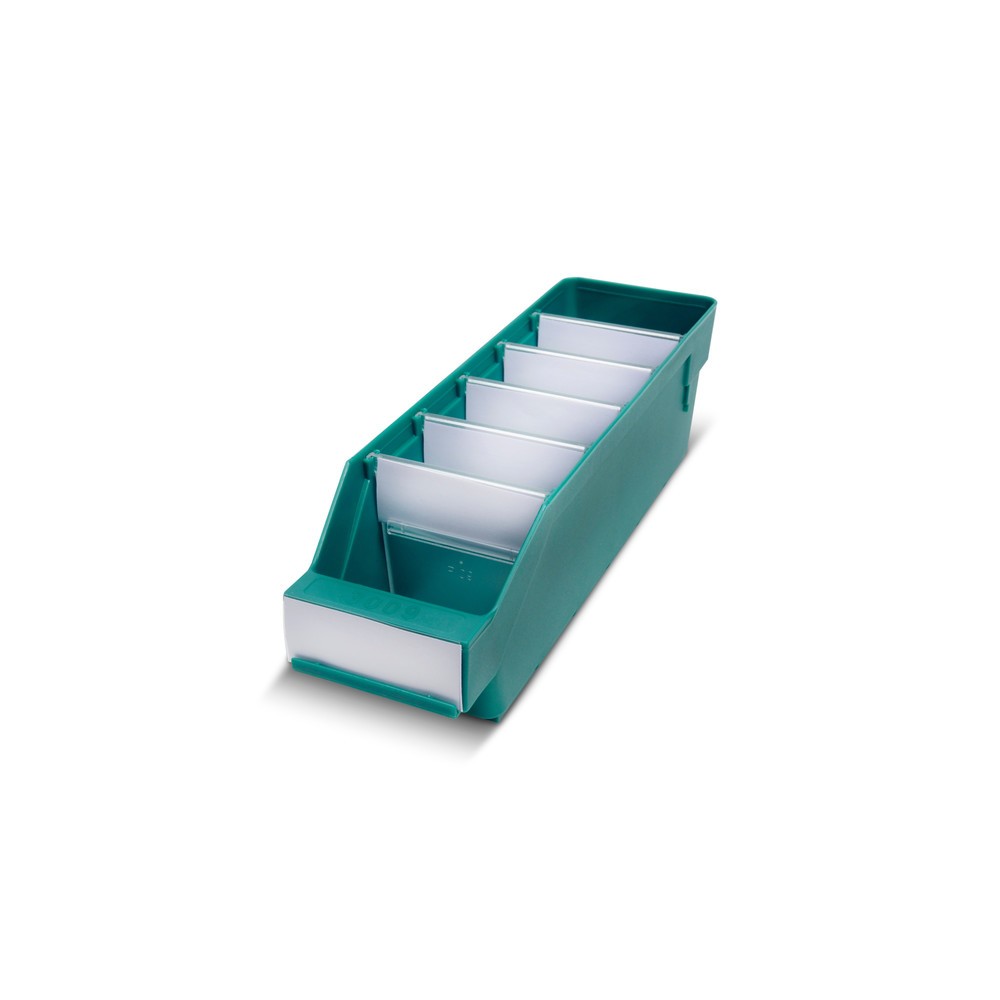 Immagine del prodotto: Contenitore per scaffale con apertura frontale, LxP 90 x 300 mm, verde