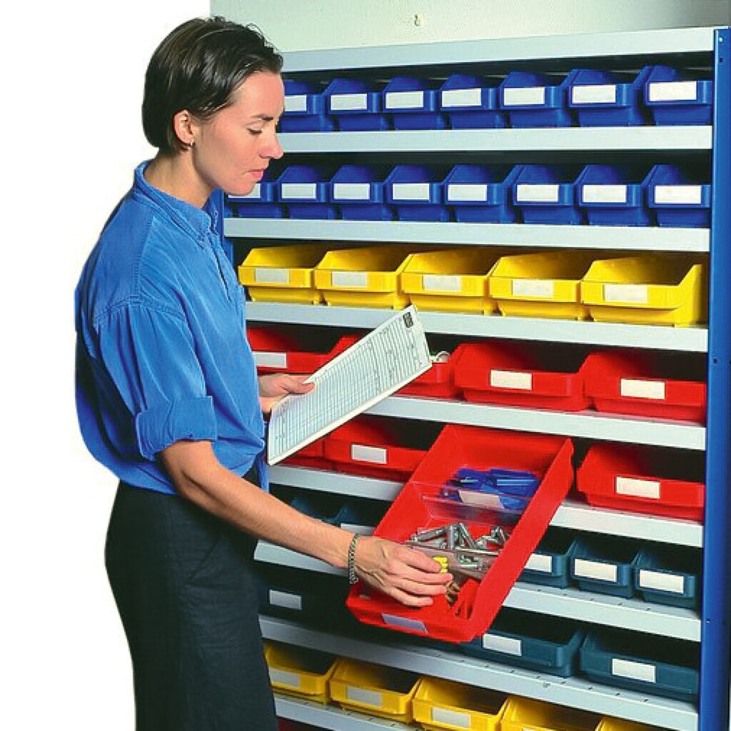 Immagine del prodotto: Bloccaggi estrazione cassette per scaffali con foro di ispezione