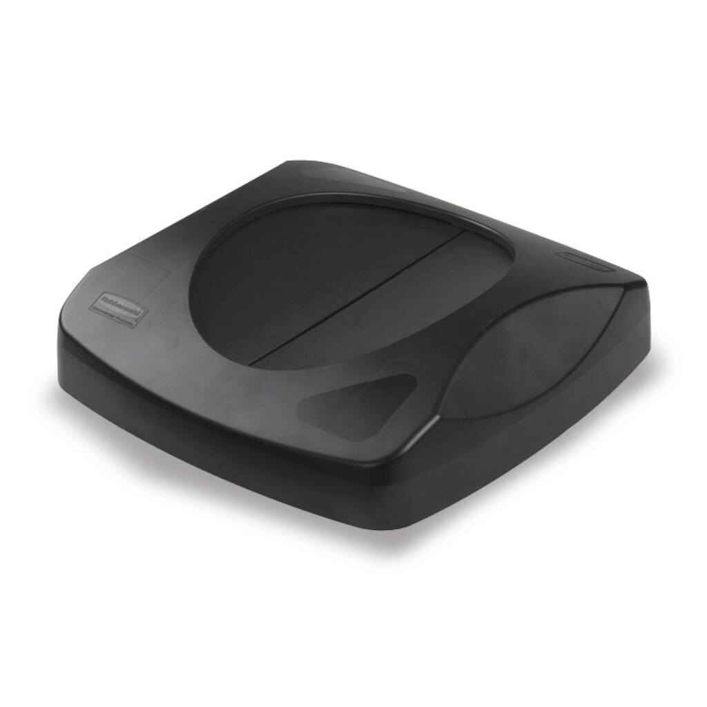 Coperchio basculante per contenitore per materiali riciclabili Rubbermaid®, 87 litri, nero Immagine del prodotto: Coperchio basculante per contenitore per materiali riciclabili Rubbermaid®, 87 litri, nero