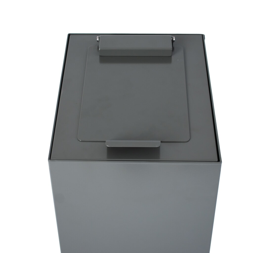 Coperchio incernierato per impianto modulare di raccolta differenziata, grigio scuro Immagine del prodotto n. 2: Coperchio incernierato per impianto modulare di raccolta differenziata, grigio scuro