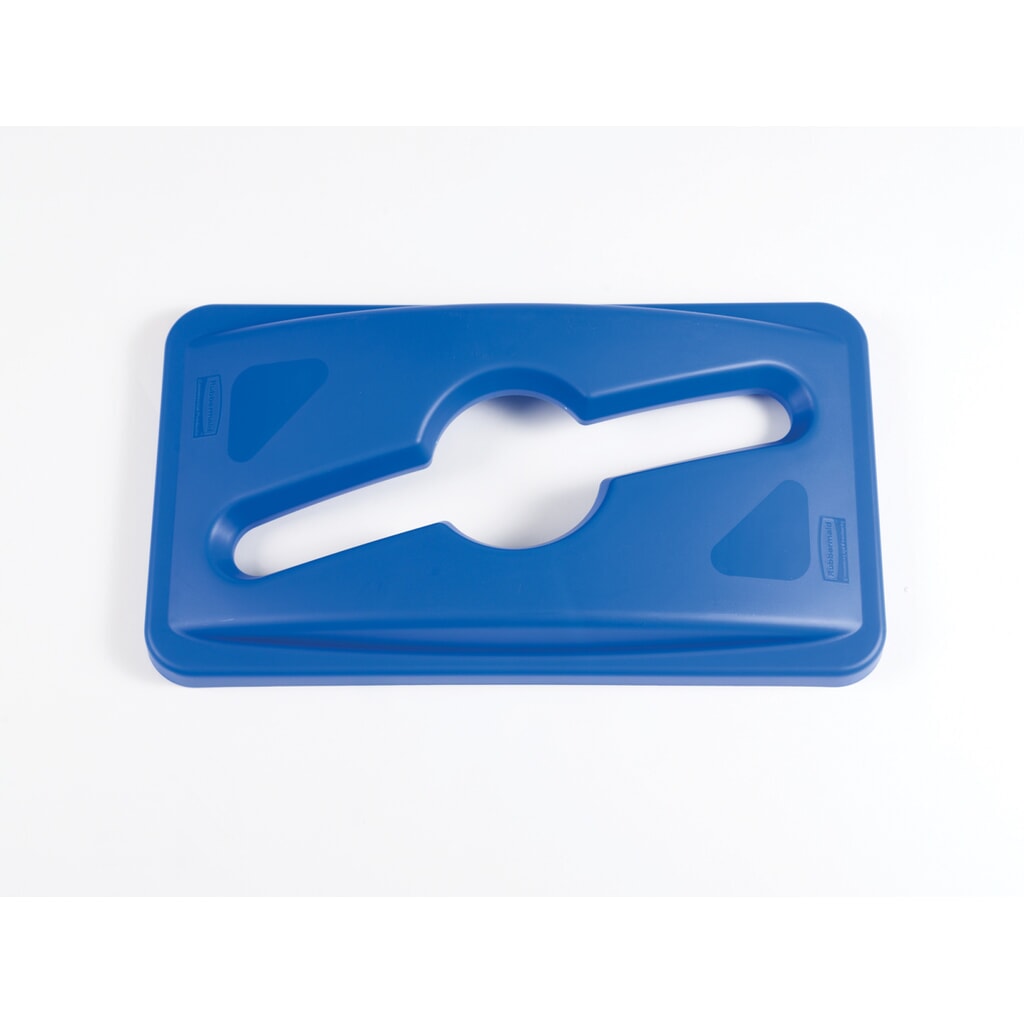 Coperchio per contenitore per rifiuti Rubbermaid Slim Jim®, per rifiuti riciclabili misti, blu Immagine del prodotto: Coperchio per contenitore per rifiuti Rubbermaid Slim Jim®, per rifiuti riciclabili misti, blu