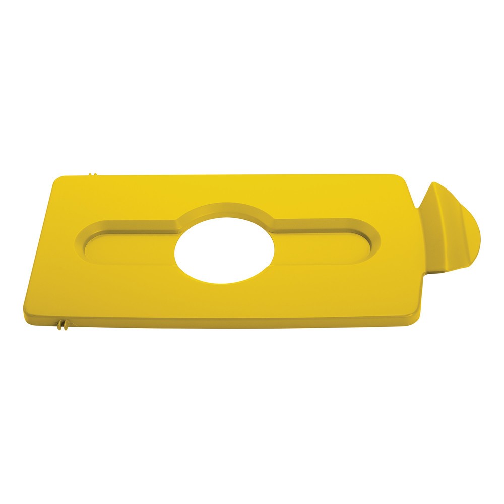 Immagine del prodotto: Coperchio per stazione di riciclaggio Rubbermaid® Slim Jim, apertura per lo scarico delle bottiglie, giallo