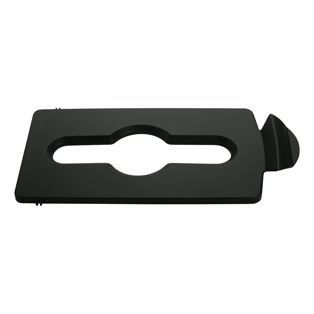 Coperchio per stazione di riciclaggio Rubbermaid® Slim Jim, apertura per rifiuti misti, nero Immagine del prodotto: Coperchio per stazione di riciclaggio Rubbermaid® Slim Jim, apertura per rifiuti misti, nero
