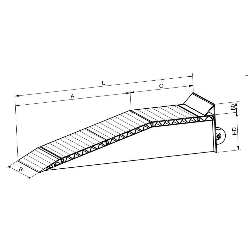 Immagine del prodotto n. 3: Cunei d’ingresso in alluminio, portata 12.000 kg/cad., HxLxL 190 x 500 x 1.440 mm