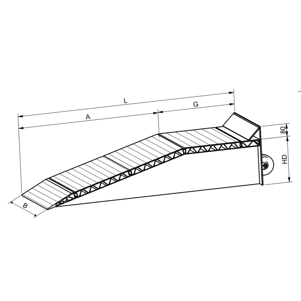 Immagine del prodotto n. 3: Cunei d’ingresso in alluminio, portata 12.000 kg/cad., HxLxL 145 x 500 x 1.440 mm