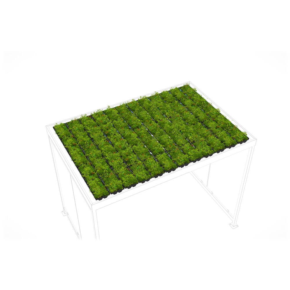 Immagine del prodotto: Tettuccio verde GREENPLUS premium per pensile per fumatori wsm®, montaggio in officina, versione premium, circa 6 m²