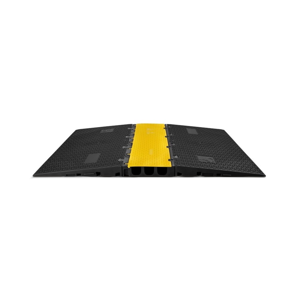 Immagine del prodotto n. 2: Defender® by Adam Hall Canalina passacavi MIDI 3, pezzo centrale 2D, 3 canali, nero/giallo, versione a met