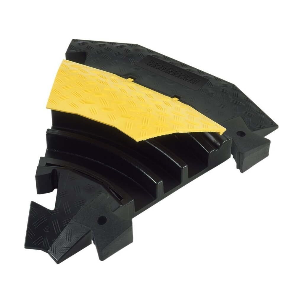 Defender® by Adam Hall Canalina passacavi 3 curva a 45°, con connettori, 3 canali, nero/giallo Immagine del prodotto n. 4: Defender® by Adam Hall Canalina passacavi 3 curva a 45°, con connettori, 3 canali, nero/giallo