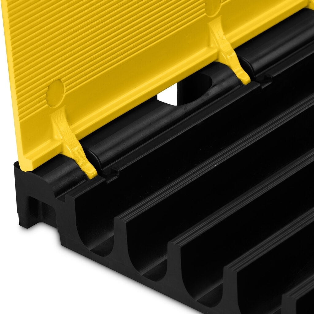 Defender® by Adam Hall Canalina passacavi MIDI 5, pezzo centrale 2D, 5 canali, nero/giallo Immagine del prodotto n. 6: Defender® by Adam Hall Canalina passacavi MIDI 5, pezzo centrale 2D, 5 canali, nero/giallo